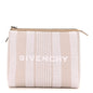 Canvas Terry Striped Travel Pouch Ivory