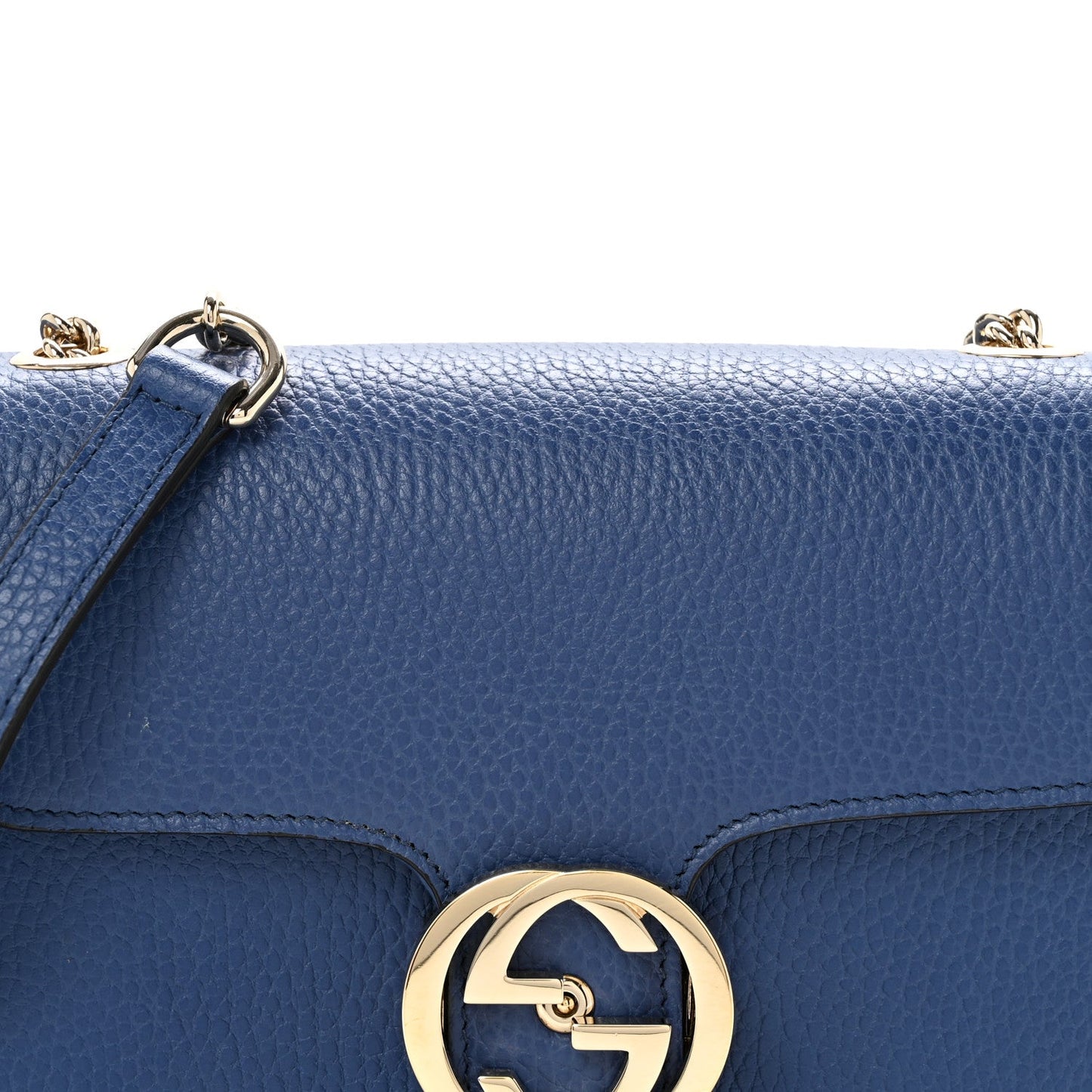 Dollar Calfskin Small Interlocking G Shoulder Bag Caspian