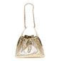 Metallic Caviar Quilted Small Chanel 25 Handbag Gold