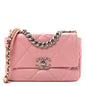 Lambskin Quilted Medium Chanel 19 Flap Light Pink