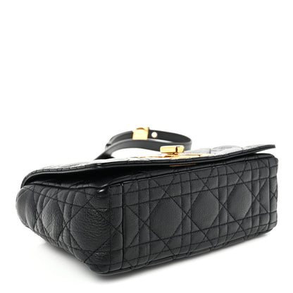 Calfskin Cannage Small Caro Bag Black