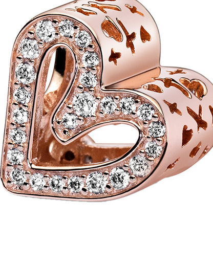 Pandora Moments 14K Rose Gold Plated Cz Charm