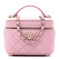 Caviar Quilted Small CC Vanity Case Pink