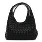 Nappa Intrecciato Small Campana Shoulder Bag Black
