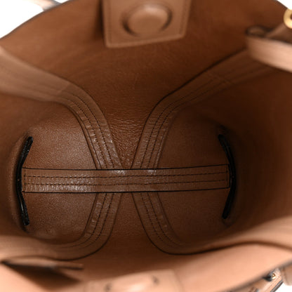 Grained Calfskin Small Spin Tote Woodrose