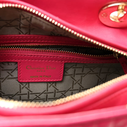 Lambskin Cannage Medium Lady Dior Pink
