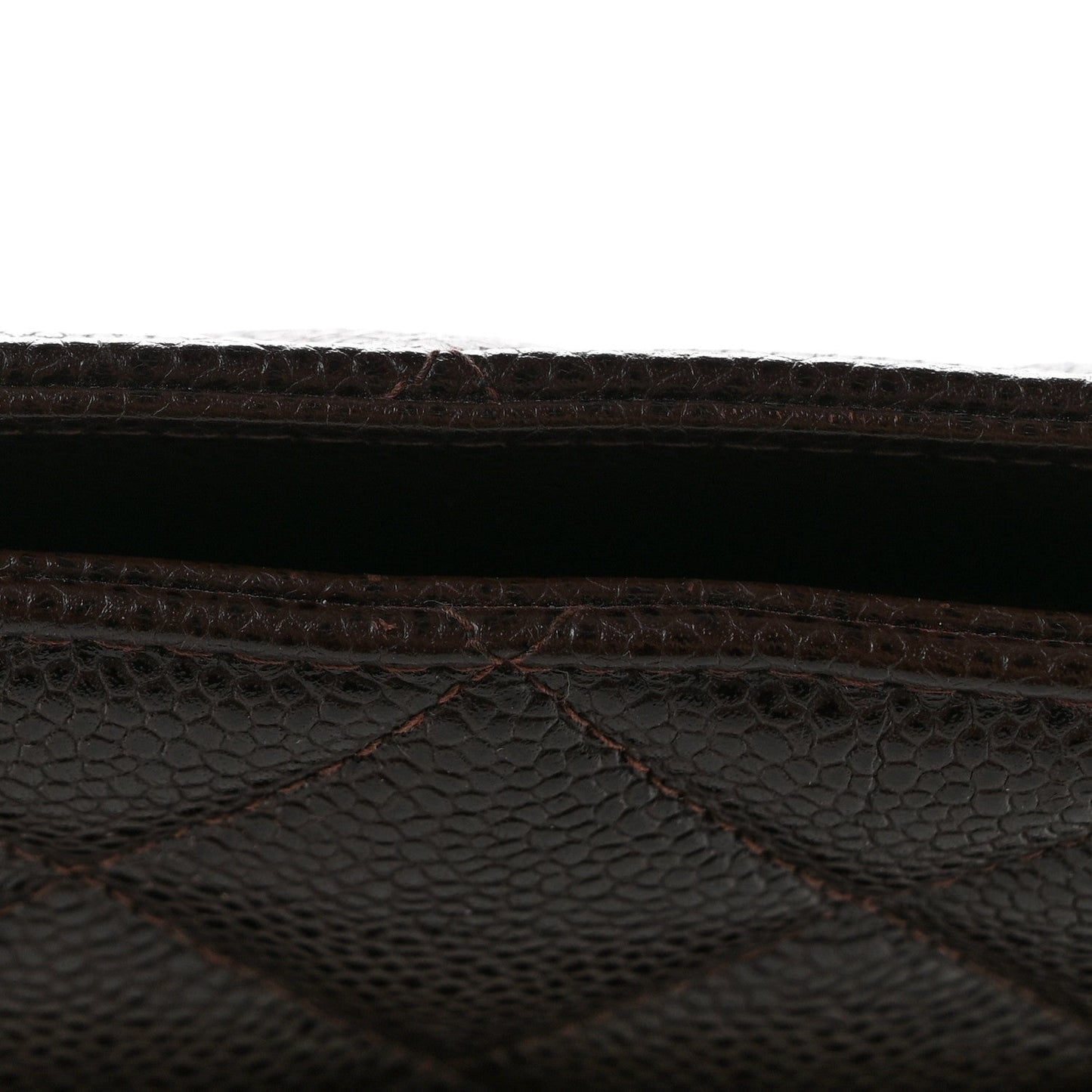 Caviar Quilted Medallion Tote Dark Brown