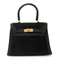 Silk Veau Doblis Pleated Mini Kelly Sellier 20 Black