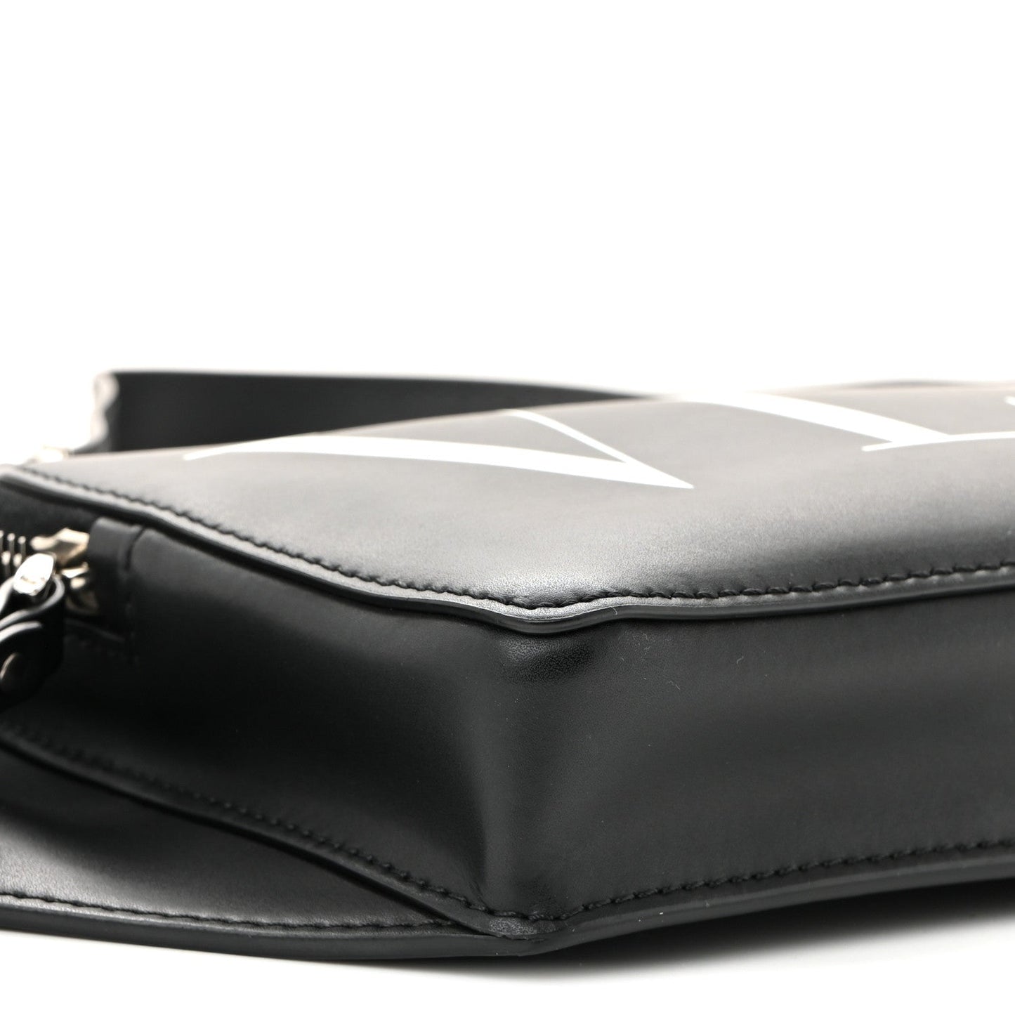 Calfskin VLTN Belt Bag Black White