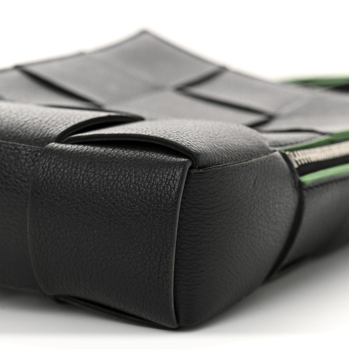 Calfskin Intrecciato Mini Cassette Sling Bag Black Parakeet