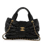 Lambskin Quilted Bow Bag Black