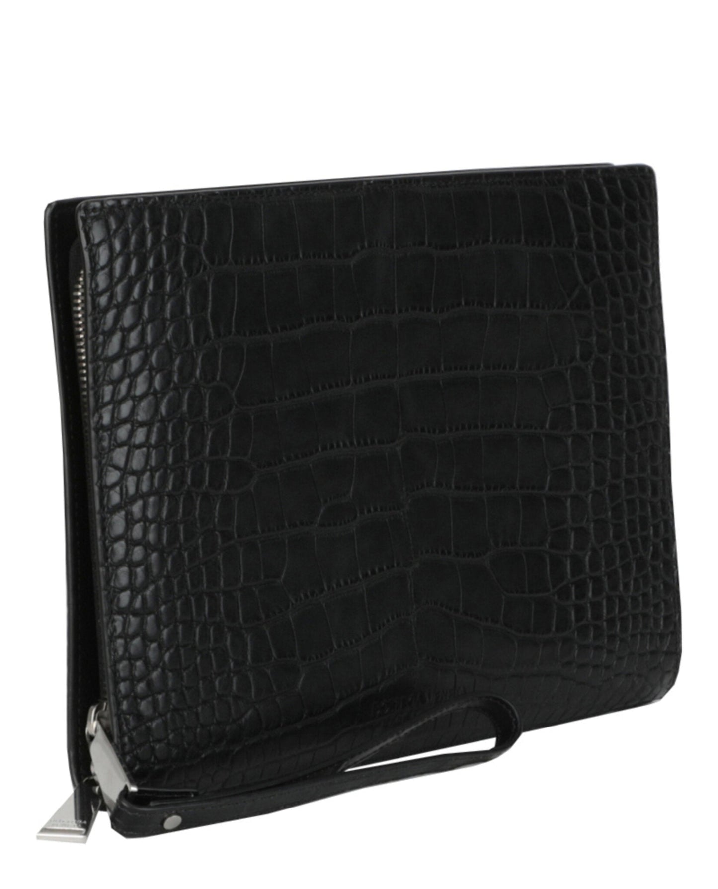 Bottega Veneta Mens Alligator Leather Clutch