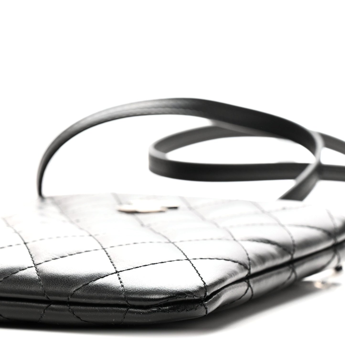 Lambskin Quilted Crossbody Bag Black