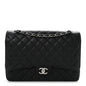 Caviar Quilted Maxi Double Flap Black