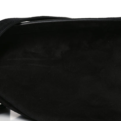 Suede Small Slouchy Banana Bag Black