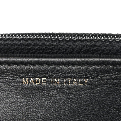 Glazed Calfskin Quilted Boy Wallet On Chain WOC Black