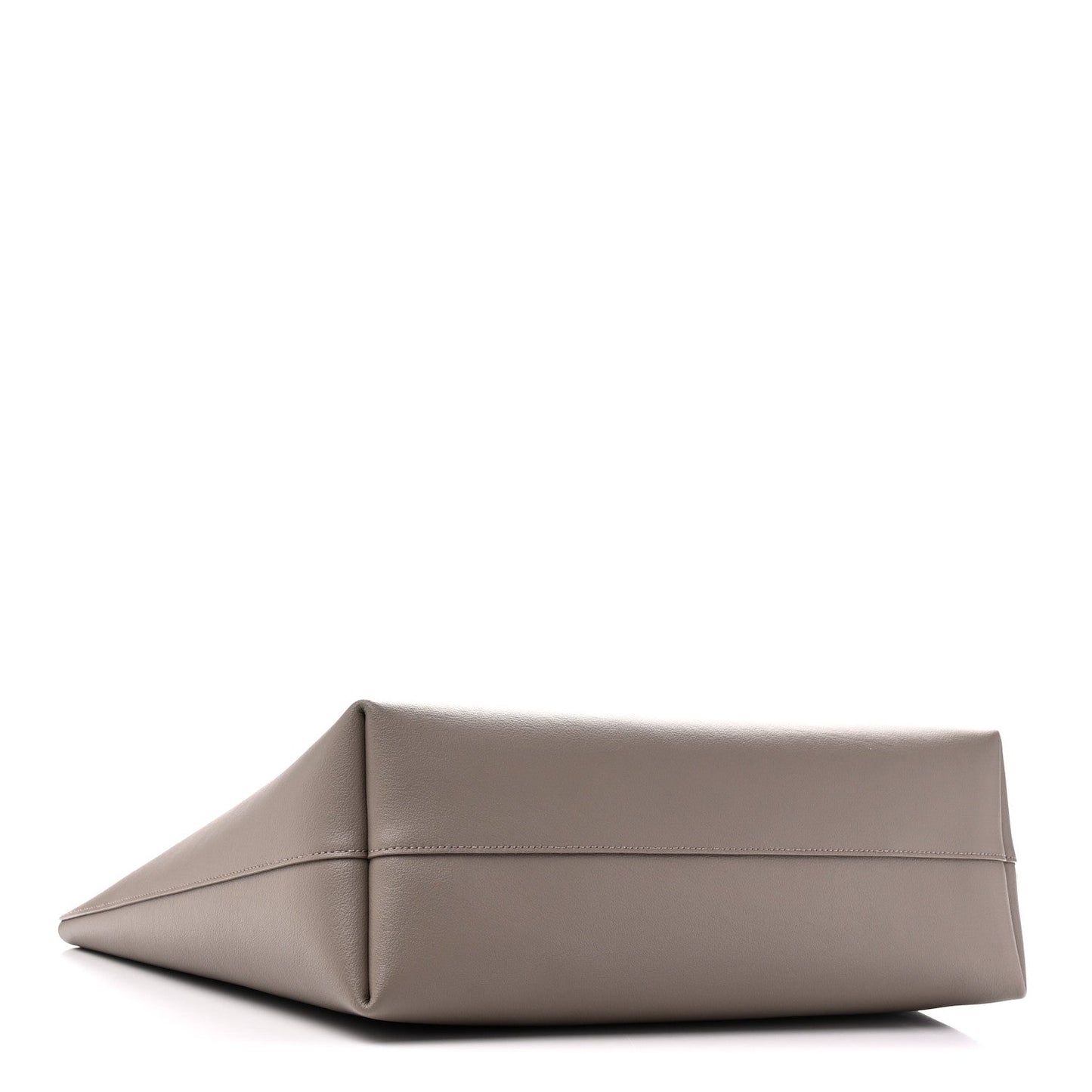 Calfskin Large Shopping Tote Oyster Gray