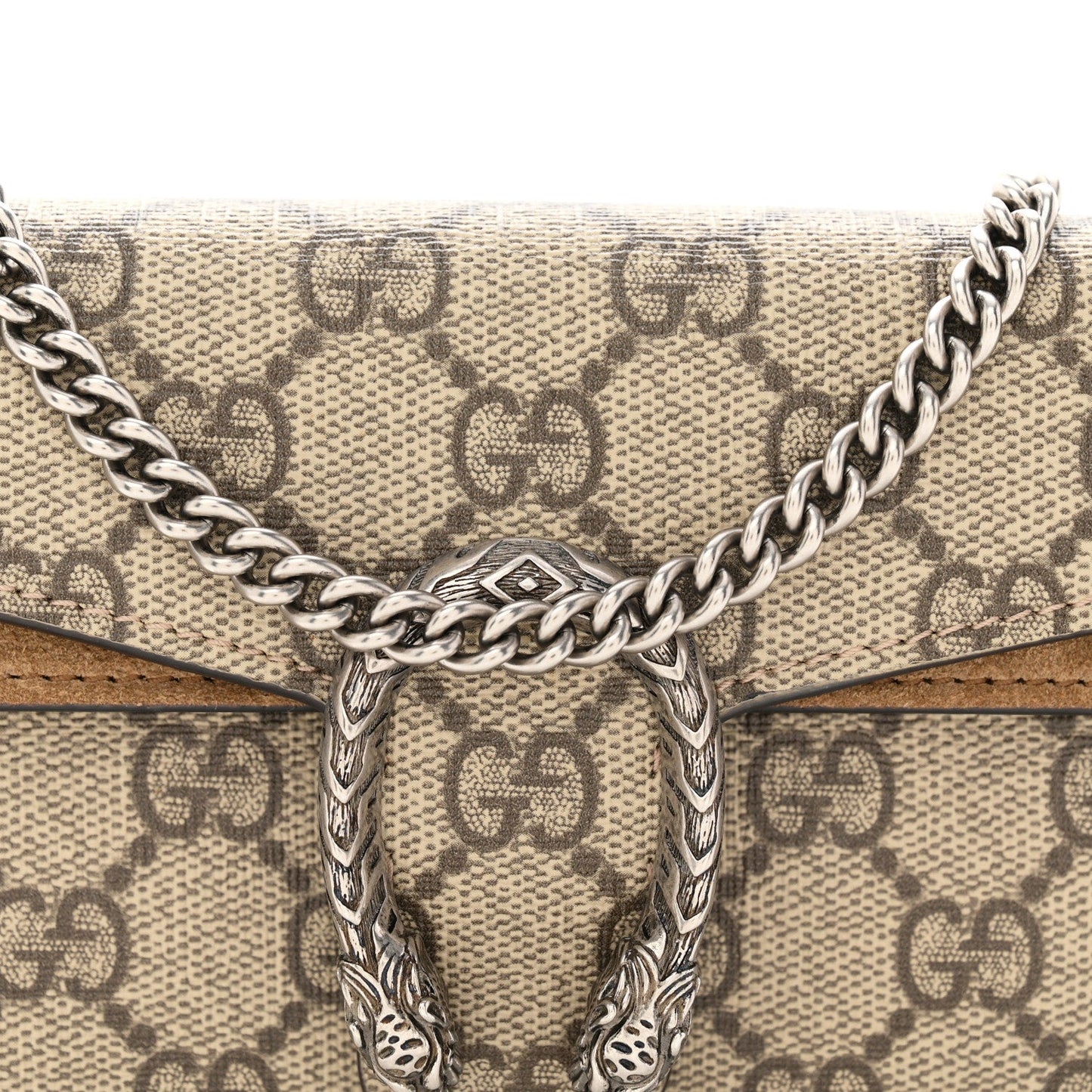 GG Supreme Monogram Super Mini Dionysus Shoulder Bag Taupe