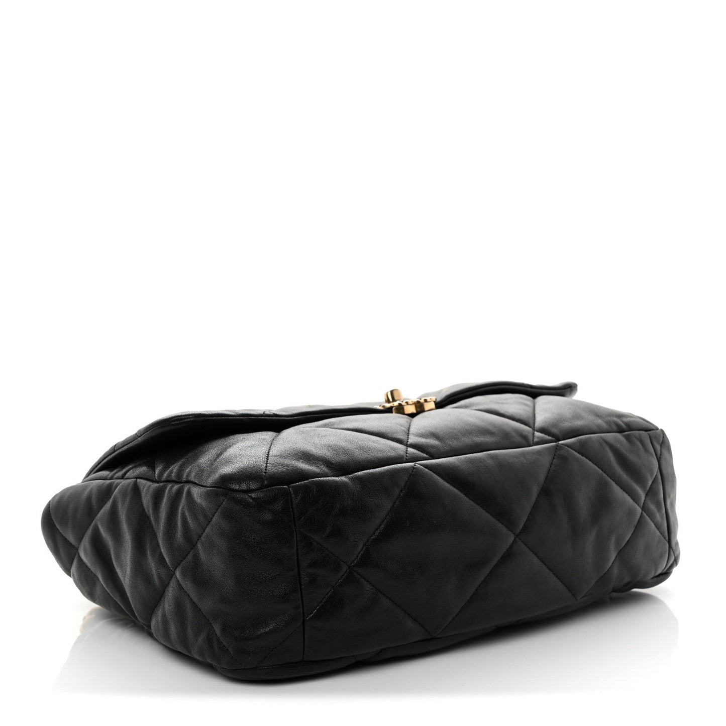 Goatskin Quilted Maxi Chanel 19 Flap Black
