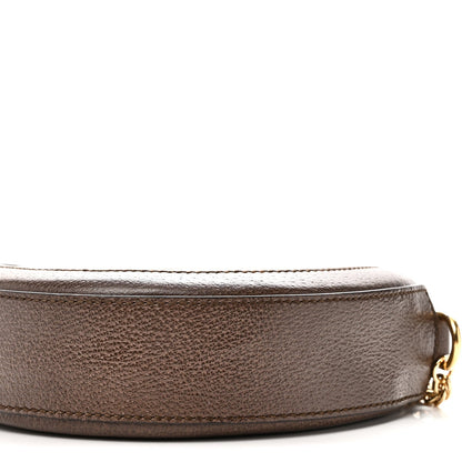 GG Supreme Monogram Web Mini Ophidia Round Shoulder Bag Brown