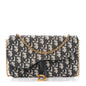 Oblique Saddle Chain Pouch Blue