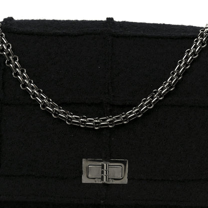 Wool Jumbo Chocolate Bar Mademoiselle Flap Black