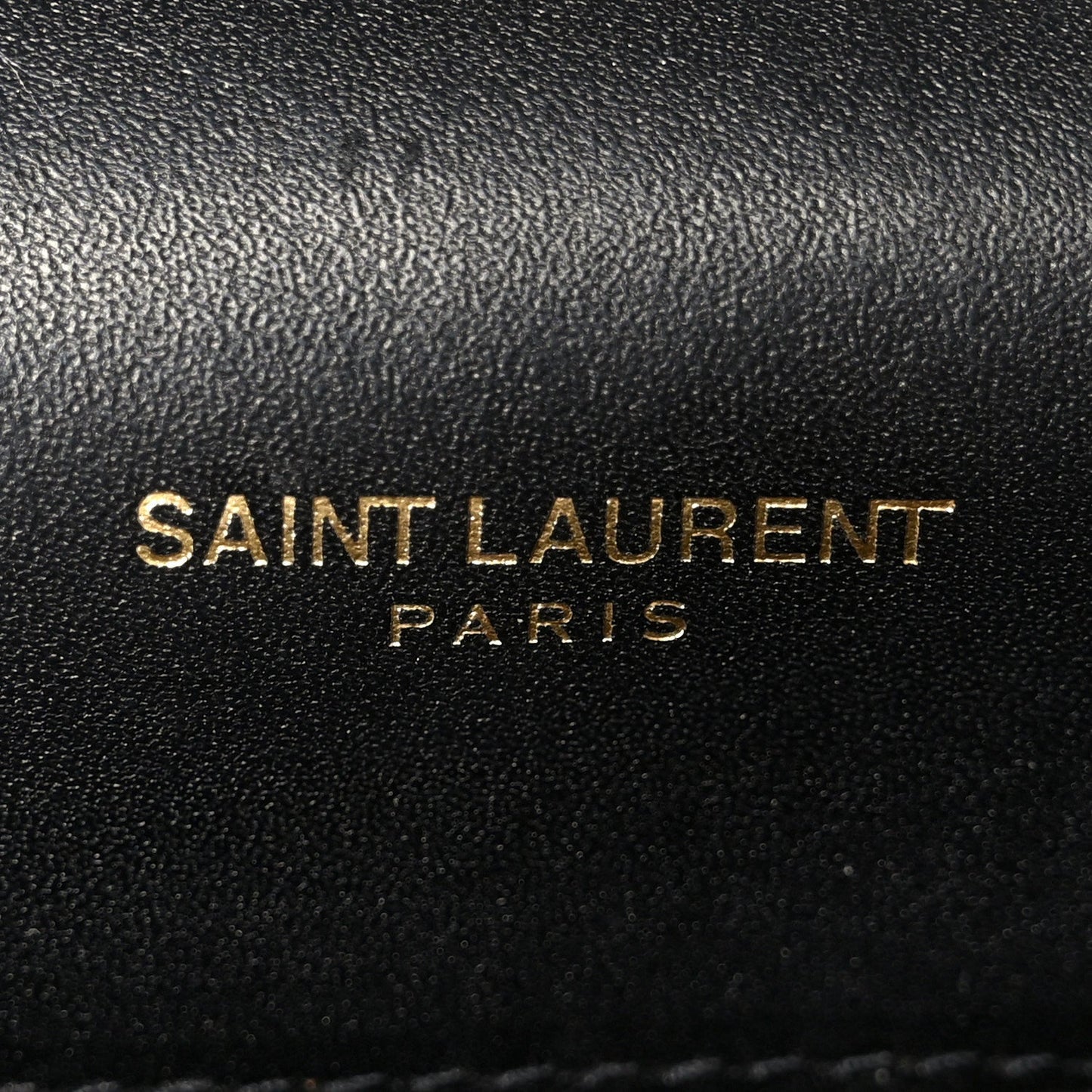 Smooth Calfskin Classic Monogram Kate Tassel Chain Wallet Black