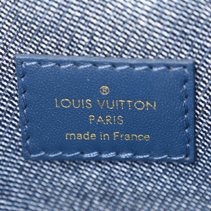 Lambskin Embossed Monogram Coussin PM Denim Blue