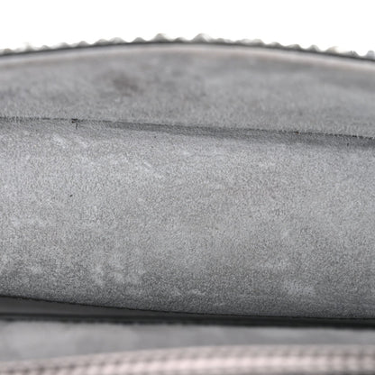 Crystal Suede Enamel Vlogo Small Loco Shoulder Bag Silver