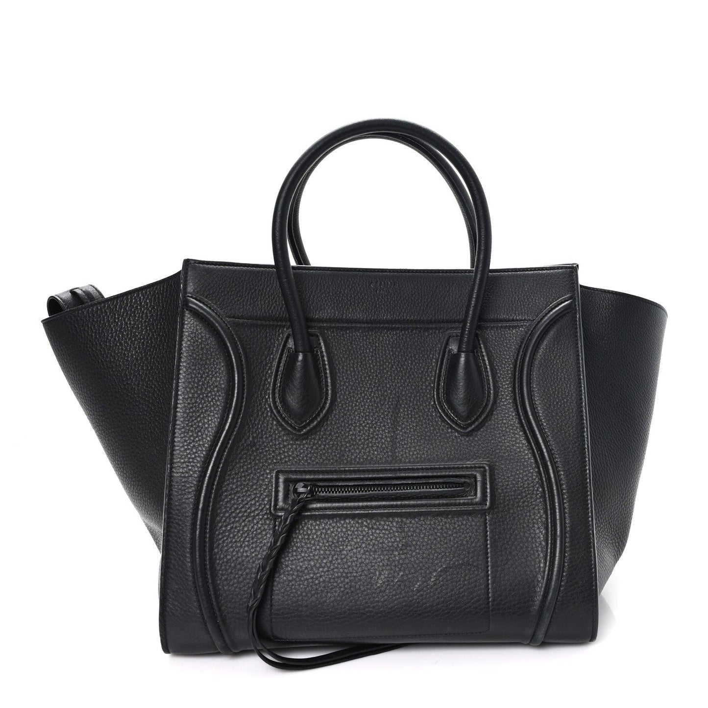 Supple Calfskin Medium Phantom Luggage Black