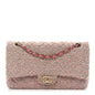 Tweed Medium Double Flap Pink