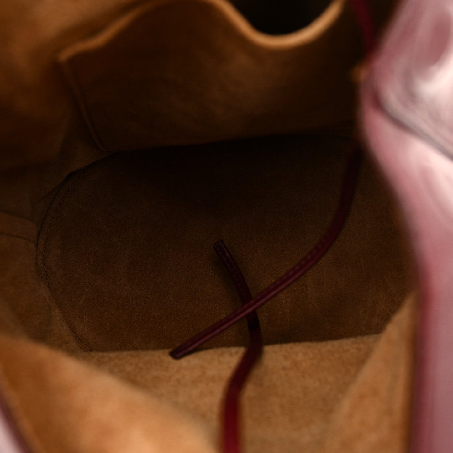 Nappa Drop Bucket Bag Bordeaux