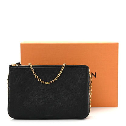 Empreinte Double Zip Pochette Black