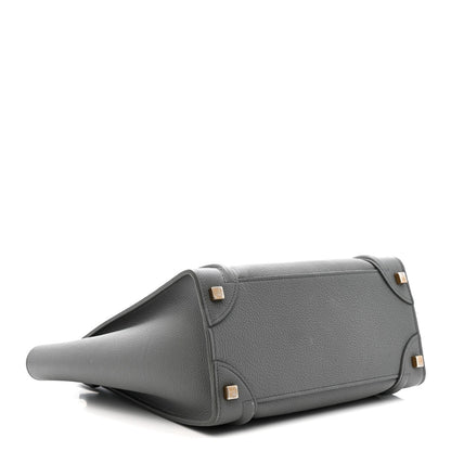 Baby Drummed Calfskin Micro Luggage Kohl