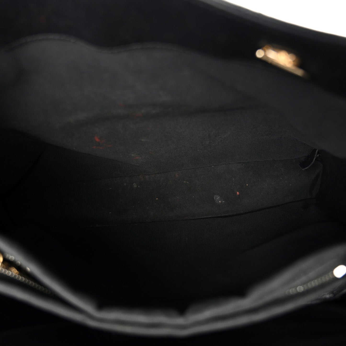 Caviar Quilted Large Flap Shopping Tote Black