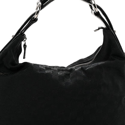 Monogram Medium Horsebit Chain Hobo Black