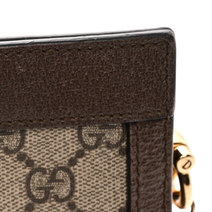 GG Supreme Monogram Web Small Ophidia Chain Shoulder Bag Brown