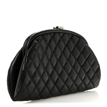 Lambskin Quilted Timeless Clutch Black