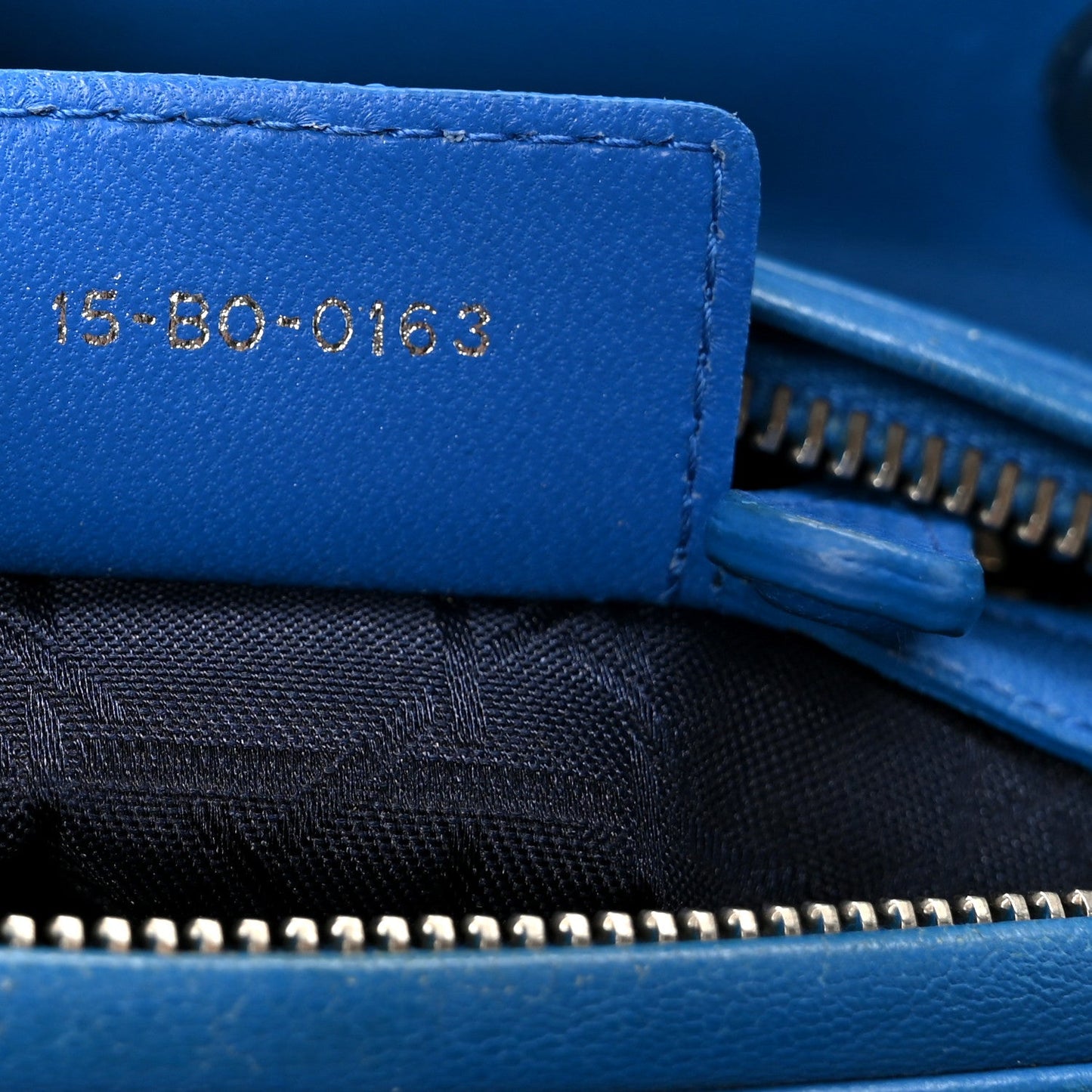 Lambskin Cannage Medium Lady Dior Blue