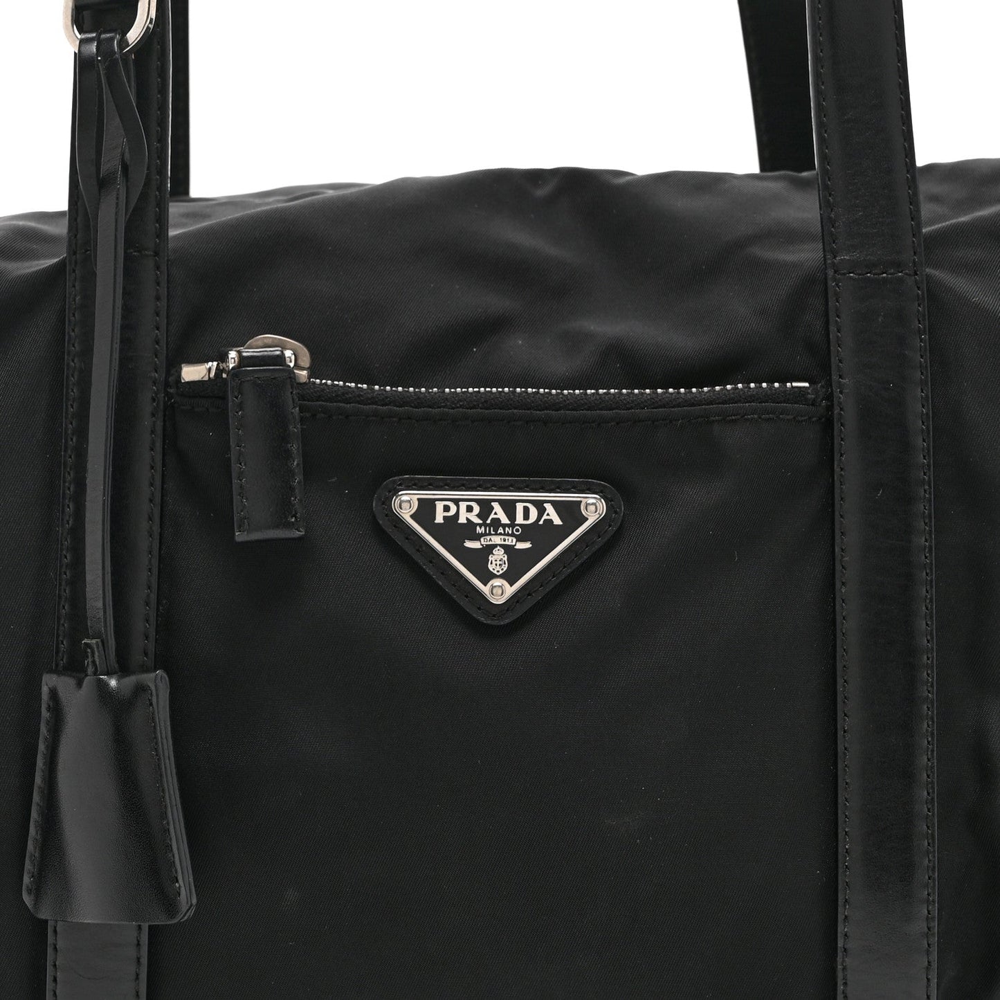 Tessuto Nylon Saffiano Tote Black