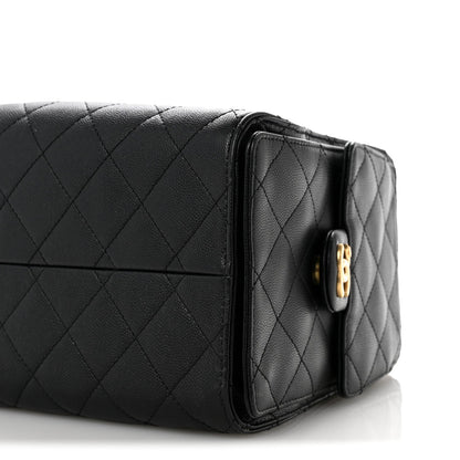 Caviar Quilted Small Chanel 25 Handbag Black