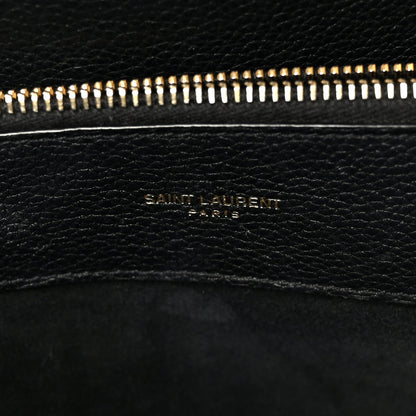 Grained Calfskin Small Supple Sac De Jour Black