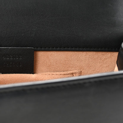 Calfskin Studded Small Padlock Shoulder Bag Black