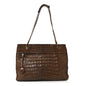 Alligator Shopping Tote Brown