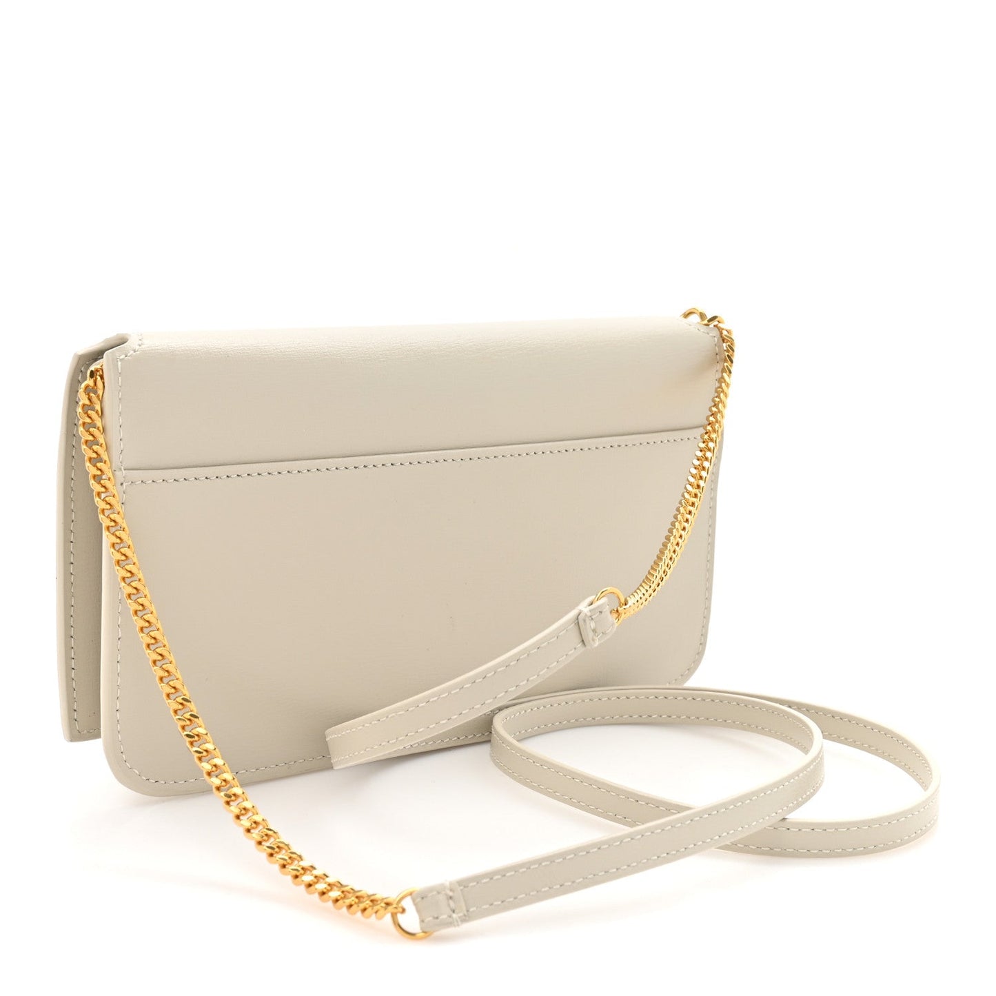 Smooth Calfskin Monogram Phone Holder Crossbody Crema Soft