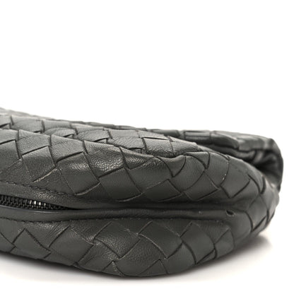 Nappa Intrecciato Small Chain Crossbody Light Grey