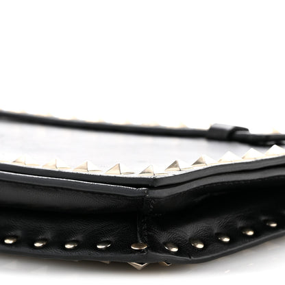 Nappa Rockstud Wristlet Clutch Black