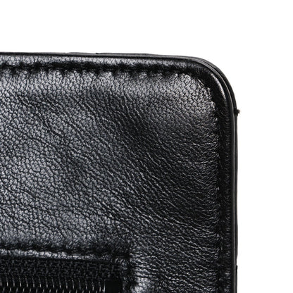 Lambskin Quilted Wallet On Chain WOC Black
