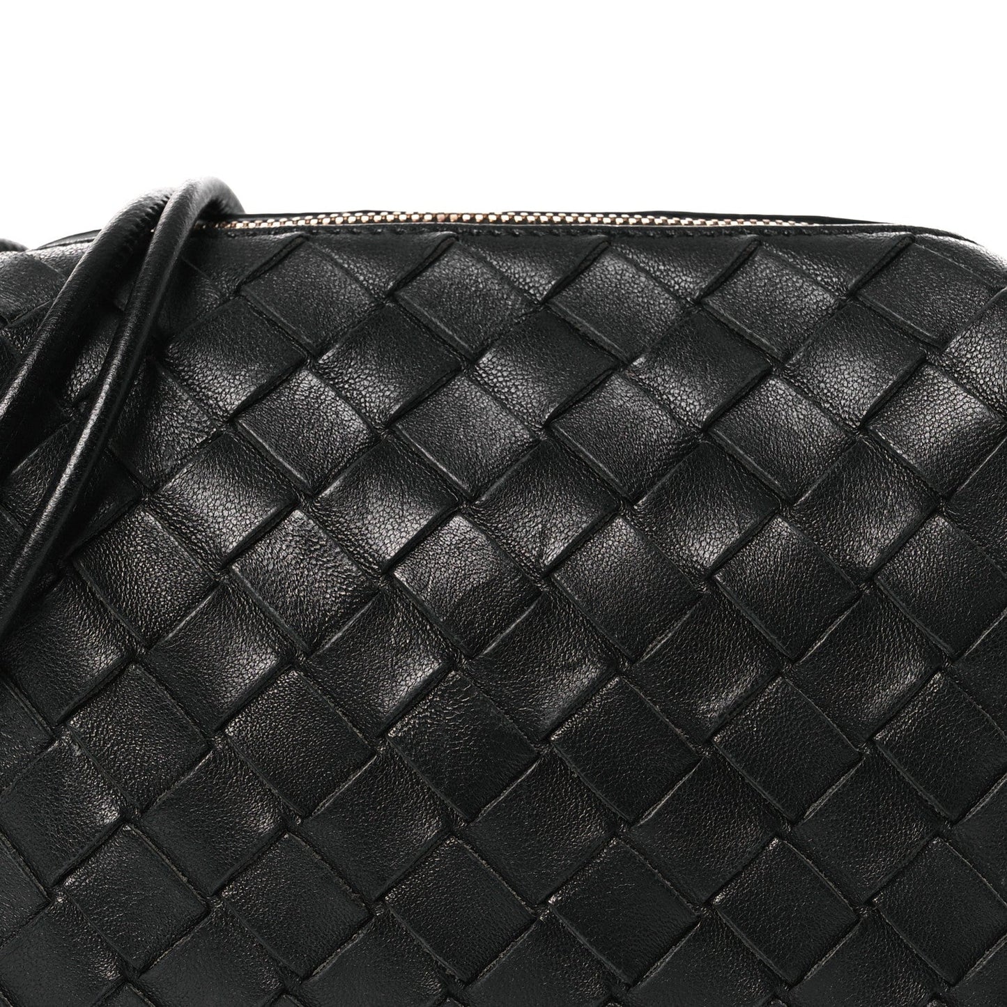 Nappa Intrecciato Mini Loop Camera Bag Black