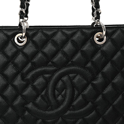 Caviar Quilted XL Grand Shopping Tote GST Black